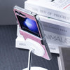 For Samsung Galaxy Z Flip6 Glitter Powder MagSafe Magnetic Fold Phone Case(Pink)