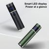 S-1090 IPX7 Waterproof 8D Portable LED Digital Display Round Electric Shaver(Silver)