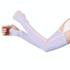 1 Pair Sunscreen Ice Silk Sleeves Outdoor Cycling Driving UV Protection Sleeves, Size: L(Purple+Orange)