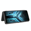 For Asus ROG Phone 3 ZS661KS Carbon Fiber Texture Horizontal Flip TPU + PC + PU Leather Case with Card Slot(Black)