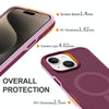 For iPhone 13 Shockproof MagSafe Armor PC Hybrid TPU Phone Case(Wine Red+Light Pink)