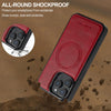 For iPhone 15 Pro Max LC.IMEEKE 2 in 1 RFID Magsafe Phone Case(Red)