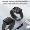 ZGA W01 1.86 inch Screen Seconds Hand BT Call Smart Watch, Support Heart Rate / AI Voice Assistant / Sedentary Reminder(Black)