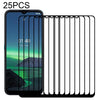 For Nokia 1.4 25 PCS Full Glue Full Screen Tempered Glass Film