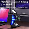 USAMS US-CD181 15W 4 in 1 Folding Desktop Wireless Charger Stand with Lamp(Black)