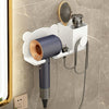 For Dyson Hair Dryer Wall-Mounted Holder Bathroom Shelf Storage Rack, Style: Upgrade White