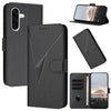For Samsung Galaxy A36 5G Triangle Pattern Buckle Clasp Leather Phone Case(Black)