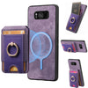 For Samsung Galaxy S8+ Retro Splitable Magnetic Stand Card Bag Leather Phone Case(Purple)