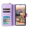 For Samsung Galaxy A24 Nine-card Slots Zipper Wallet Bag Leather Phone Case(Purple)