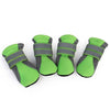 Small Dog Shoes, Green, Size S - Breathable, Reflective & Non-Slip