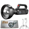 HK788 Strong Handheld Flashlight USB Rechargeable Outdoor Searchlight
