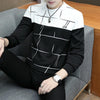 Long Sleeve Crew Neck Printed SweaterShirt Bottoming Shirt, Size: L(Black)