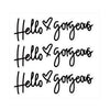 3sheets /Set Hello gorgeous Car Stickers Inverted Rear Mirror Glass Sticker