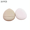 20 PCS Dark Skin-color Mini Leather Wet and Dry Makeup Finger Puff