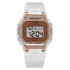 SYNOKE 9620 Couple Sports Plastic Strap Electronic Watch(Transparent Coffee)