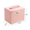 Sp01200 Large Capacity Multi-Layer Jewelry Storage Box With Mirror(Pink)