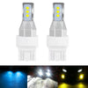 1 Pair 7443 DC 12V-24V 12W 1800LM Car LED Fog Light(Yellow Light)