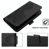 For Huawei Mate 20 Pro Datura Flower Embossed Flip Leather Phone Case(Black)