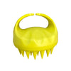 Round Hair Washing Brush Silicone Wet & Dry Multipurpose Massage Brush(Yellow)
