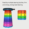 Outdoor Folding Telescopic Stool Portable Fishing Chair(Rainbow)