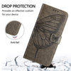 For Xiaomi Redmi K70 / K70 Pro Embossed Butterfly Leather Phone Case(Grey)