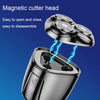 Mini Magnetic Head Shaver Smart LED Display Electric Shaver, Color: Gun-color