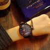 Waterproof Retro PU Leather Strap Quartz Watch(Black Band Magic Dial)