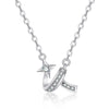 A212 Wish Meteor Silk Shape Clavicle Chain(White Gold With Chain)