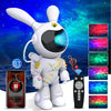 G001 Space Rabbit Starry Sky Projection Lamp Bluetooth Speaker 2 in 1 Laser Light(White)