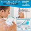 Electronic Waterproof Spin Spa Bath Brush Long-handled Massage Brush, with 5 Brush Heads