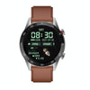 SK7Plus 1.28 inch IPS Screen Leather Strap Smart Watch, Support Bluetooth Call/Sleep Monitoring(Brown)