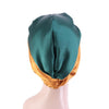 TJM-433 Double Layer Elastic Headscarf Hat Silk Night Cap Hair Care Cap Chemotherapy Hat, Size:  M (56-58cm)(Wine Red)