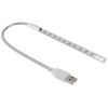 10-LED Portable Ultra Bright USB LED Light(Silver)