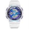 SANDA 298 Watch Men And Women Transparent Watch Waterproof Multi Functional luminous Movement Double Display Couple Electronic Watch(Blue Woman)
