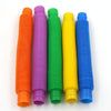 15 PCS Color Stretchable Plastic Pipe Telescopic Bellows Toy Child Reduced Pressure Vent Toy,Random Color Delivery