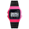 F-91W Analog Digital Motion LED Silicone Strap Multifunction Electronic Watch(Black)