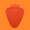 Silicone Carrot Licking Mat - Orange - Cat & Dog - Suction Cup