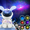 G002 Space Rabbit Starry Sky Projection Lamp Bluetooth Speaker 2 in 1 Laser Light(White)