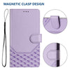 For Samsung Galaxy A56 5G Honeycomb Embossing RFID Leather Phone Case(Light Purple)