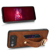 For Asus ROG Phone 6 / ROG6 Wristband Leather Back Phone Case(Brown)