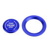 Car Engine Start Key Push Button Ring Trim Metal Sticker Decoration for Cadillac CT5 CT4 XT4 XT6 / Chevrolet Silverado (Blue)