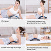 Lumbar Traction Stretching Device Posture Corrector Waist Support Spine Pain Relief Back Massage Stretcher(Black+green)
