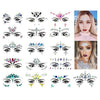 3 PCS  Forehead Green Masquerade Makeup Acrylic Face Sticker