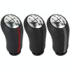 For Renault Clio III MK3 Car Gear Lever Knob Leather Gear Shift Knob(Black)