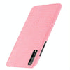 For Huawei P Smart S Shockproof Crocodile Texture PC + PU Case(Pink)