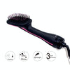 Professional Multi Function Electric Hair Blow Brush Hot Air Hair Curls Comb Salon Hair Styler, Plug standard:US(Rose Red)