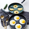 Maifan Stone Fried Egg Nonstick Pan Waffle Maker, Style: Open Fire, Diameter: 24cm (Black)