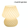 PJ-104 5W Mushroom Glass Bedroom Bedside Table Decoration Table Lamp, CN Plug, Specification Tmall Elf Light Bulb