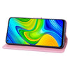 For Xiaomi Redmi Note 9 Rose Embossed Horizontal Flip PU Leather Case with Holder & Card Slots & Wallet(Rose Gold)