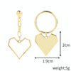 E2112-9 Gold Asymmetric Love Love Silver Needle Earrings Simple Earrings